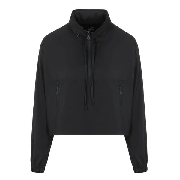 Girlfriend Collective Womens/Ladies Hummingbird Half Zip Windbreaker Black XL