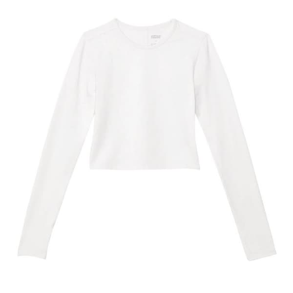 Girlfriend Collective Womens/Ladies Reset Lift Cropped Long-Sleeved T-Shirt