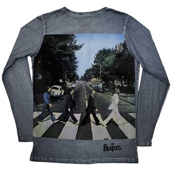The Beatles Unisex Vuxen Abbey Road Back Print Stone Wash Långärmad T-shirt