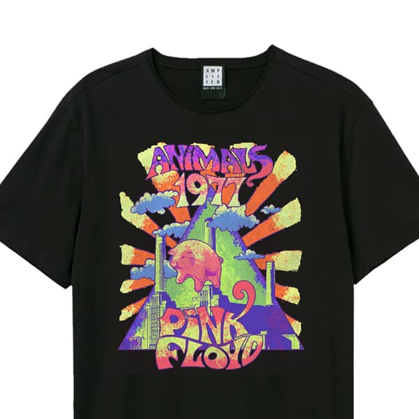 Amplified Unisex Adult Animals 1977 Pink Floyd T-Shirt