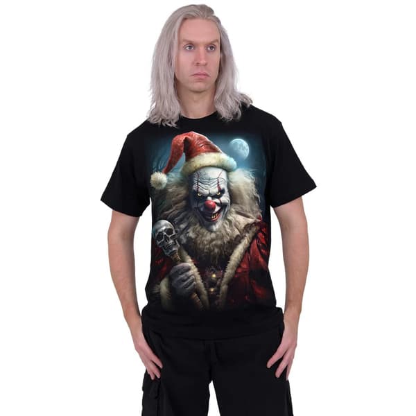 Spiral Direct Unisex Vuxen Santa Clown kortärmad T-shirt med ryggtryck