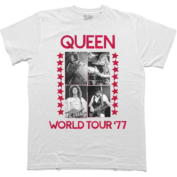 Queen Unisex Adult World Tour ´77 T-Shirt
