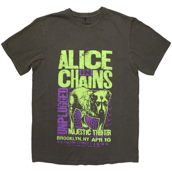 Alice In Chains Unisex Adult Unplugged Dog Washed T-Shirt