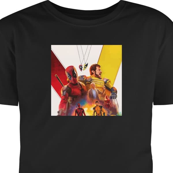 T-shirt til Børn | Klassisk Børne T-shirt Wolverine Deadpool