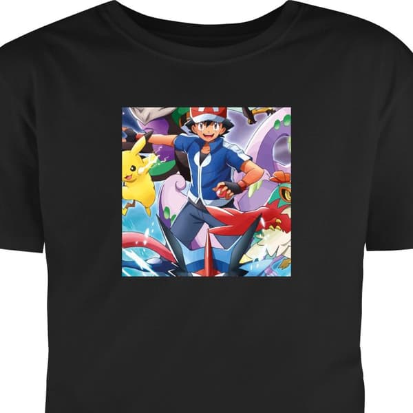 T-shirt för Barn | Klassisk Barn-T-shirt Pokemon Svart 9-11 År