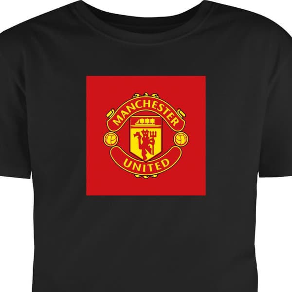 T-shirt til Børn | Klassisk Børne T-shirt Manchester United Sort 9-11 År