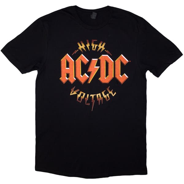 AC/DC Unisex Adult High Voltage Rock N Roll Back Print T-Shirt