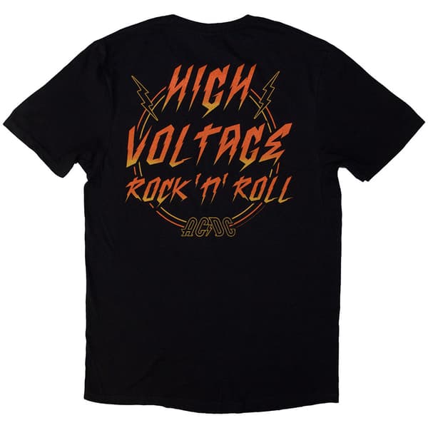 AC/DC Unisex Adult High Voltage Rock N Roll Back Print T-Shirt