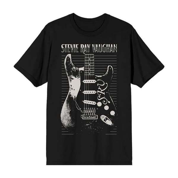 Stevie Ray Vaughan Unisex Guitar T-Shirt för vuxna