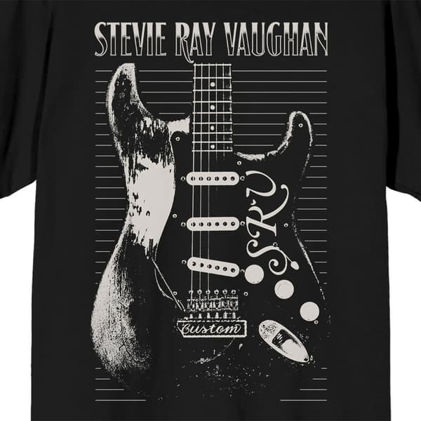 Stevie Ray Vaughan Unisex Guitar T-Shirt för vuxna