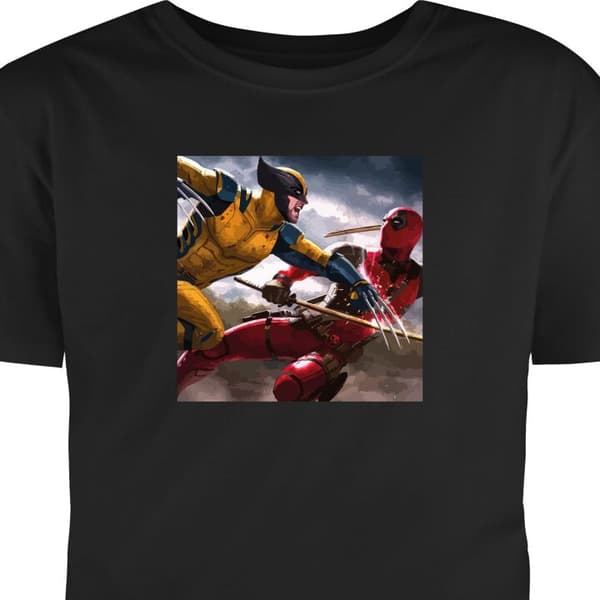 T-shirt til Børn | Klassisk Børne T-shirt Wolverine Deadpool