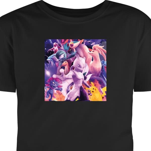 T-shirt för Barn | Klassisk Barn-T-shirt Pokemon Svart 7-8 År