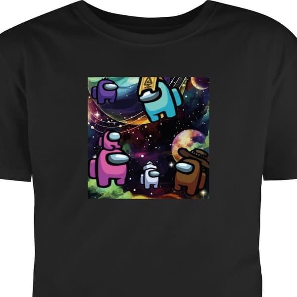 T-shirt för Barn | Klassisk Barn-T-shirt Among Us Svart 5-6 År