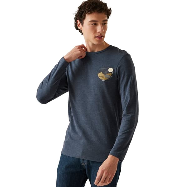 Regatta Mens Maylow Scenery Marl Long-Sleeved T-Shirt