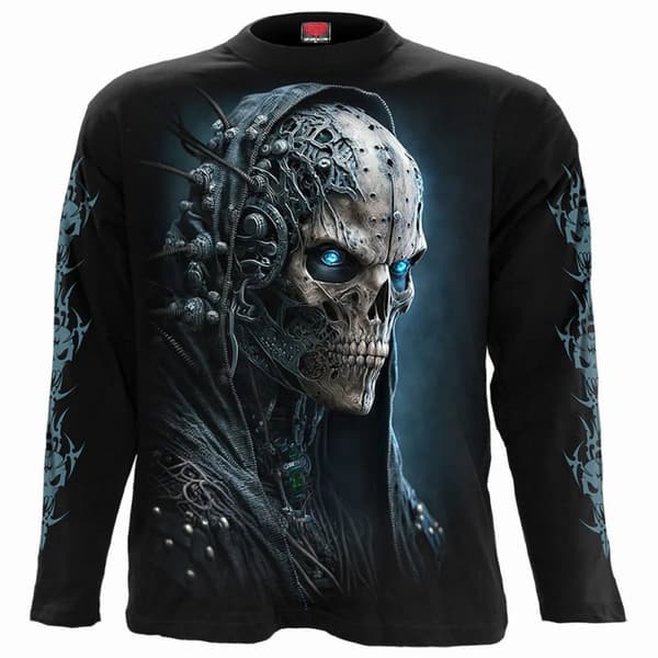 Spiral Direct Unisex Adult Human 2.0 Long-Sleeved T-Shirt Black M