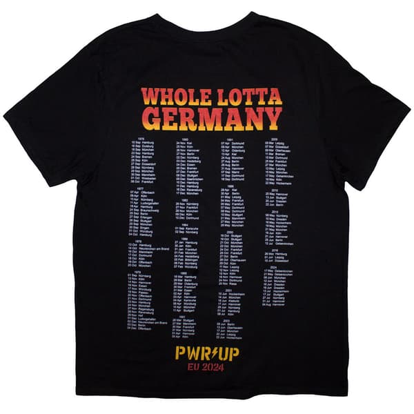 AC/DC Unisex Adult Whole Lotta Germany PWR-UP EU Tour ´24 Back Print T-Shirt