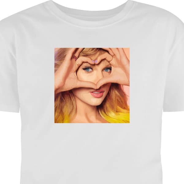 Vuxen-T-shirt | Bekväm T-shirt för Vuxna Taylor Swift Vit Small