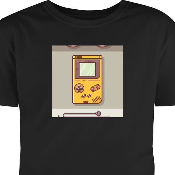Voksen T-shirt | Behagelig T-shirt til Voksne Nintendo Retro Sort Stor