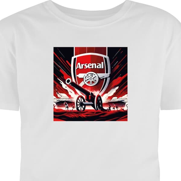 Vuxen-T-shirt | Bekväm T-shirt för Vuxna Arsenal Vit X-Large Vuxen-T-shirt | Bekväm T-shirt för Vuxna Arsenal Vit X-Large