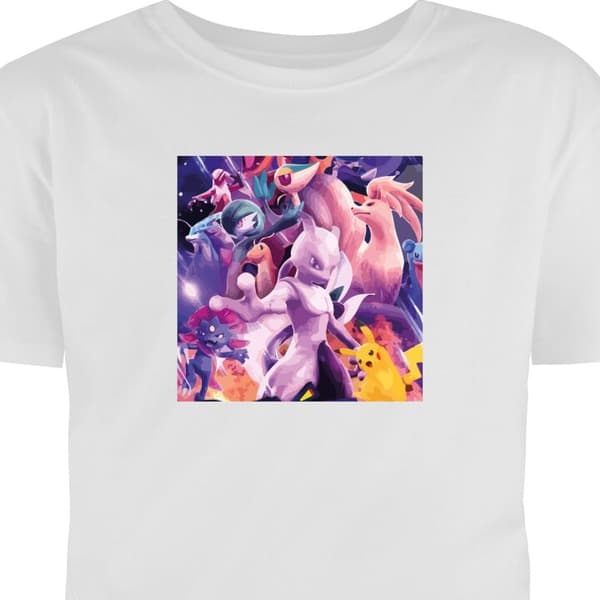 Voksen T-shirt | Behagelig T-shirt til Voksne Pokemon Hvid Stor