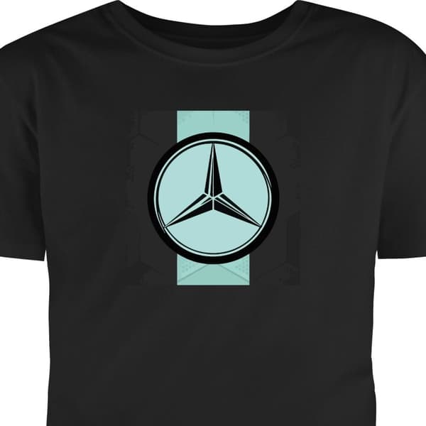 Vuxen-T-shirt | Bekväm T-shirt för Vuxna Mercedes Svart Large