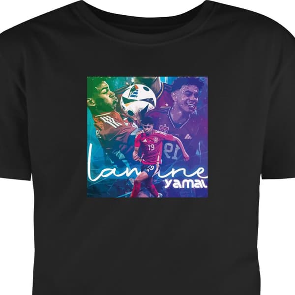 Voksen T-shirt | Behagelig T-shirt til Voksne Lamine Yamal FCB