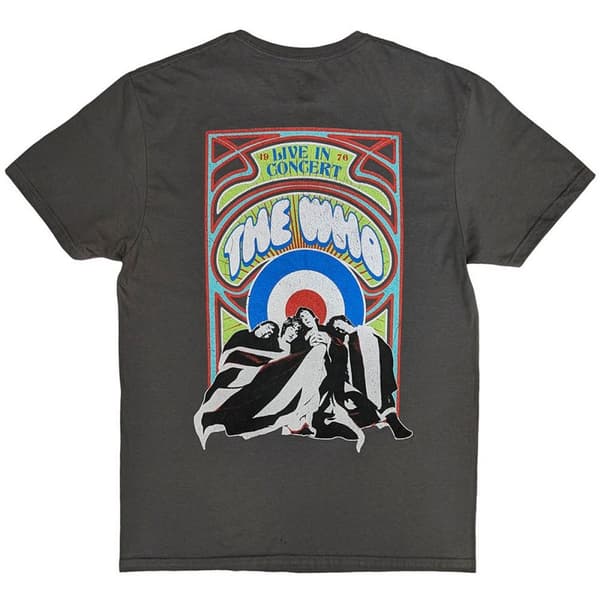 The Who Unisex Adult Flag Cartoon Back Print T-Shirt