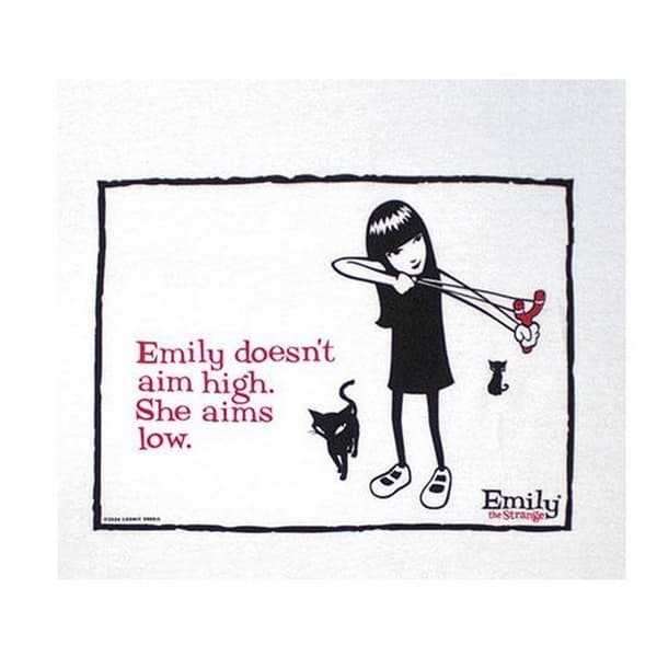 Emily The Strange Unisex Adult Aims Low T-Shirt