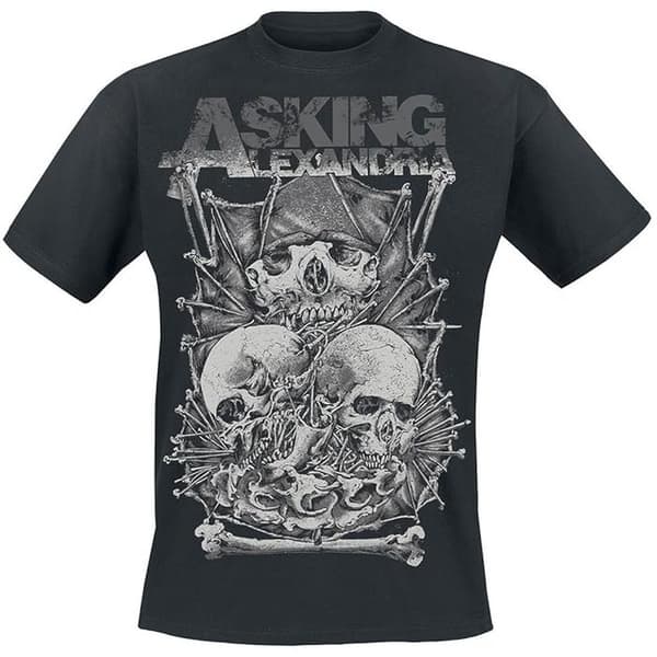 Asking Alexandria Unisex Adult Skull Stack T-Shirt