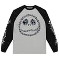 Pikkukuva 2 / 3: The Nightmare Before Christmas Unisex Adult Jack Skellington Floral Logo Raglan T-Shirt