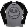 Pikkukuva 1 / 3: The Nightmare Before Christmas Unisex Adult Jack Skellington Floral Logo Raglan T-Shirt