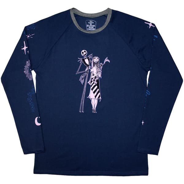 The Nightmare Before Christmas Unisex Adult Celestial Embellished Long-Sleeved T-Shirt