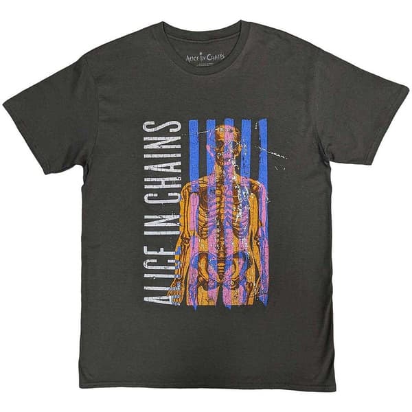 Alice In Chains Unisex T-shirt med skelett för vuxna