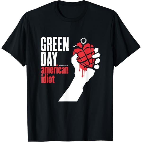 Green Day Childrens/Kids American Idiot T-Shirt Black 11-12 Years