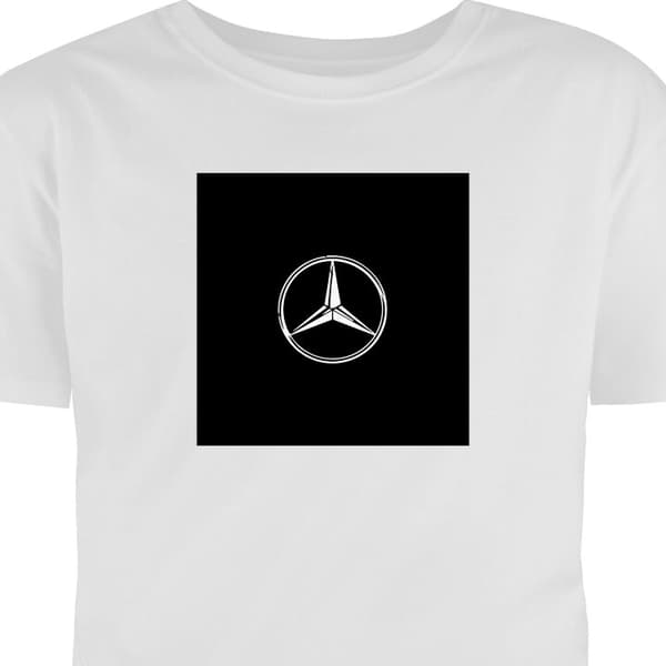 T-shirt för Barn | Klassisk Barn-T-shirt Mercedes-Benz Vit 1-2
