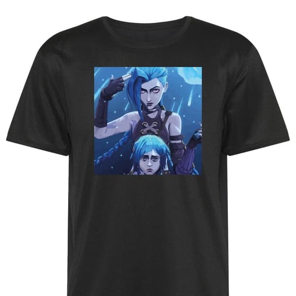 Sport-T-shirt för Vuxen | Bekväm Tränings-T-shirt Arcane, League of Legends Svart Medium Sport-T-shirt för Vuxen | Bekväm Tränings-T-shirt Arcane, League of Legends Svart Medium