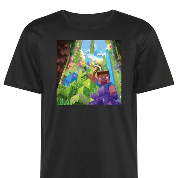 Sport T-skjorte for Voksen | Komfortabel Trenings T-skjorte Minecraft Svart Medium