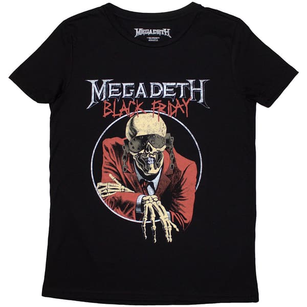 Megadeth Womens/Ladies Black Friday T-Shirt