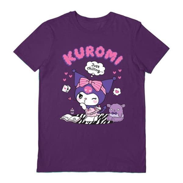 Sanrio Unisex Adult Just Chillin Kuromi T-Shirt