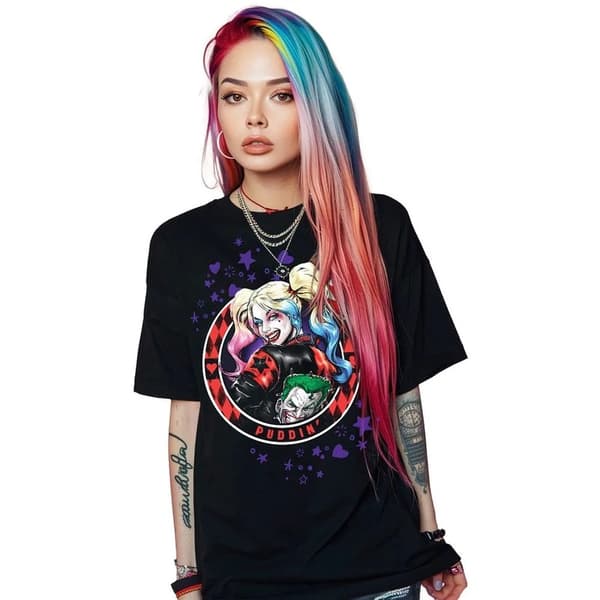 DC Comics Unisex Adult Harley Quinn T-Shirt
