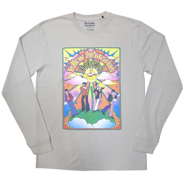 The Beatles Unisex Adult Yellow Submarine Track List Long-Sleeved T-Shirt