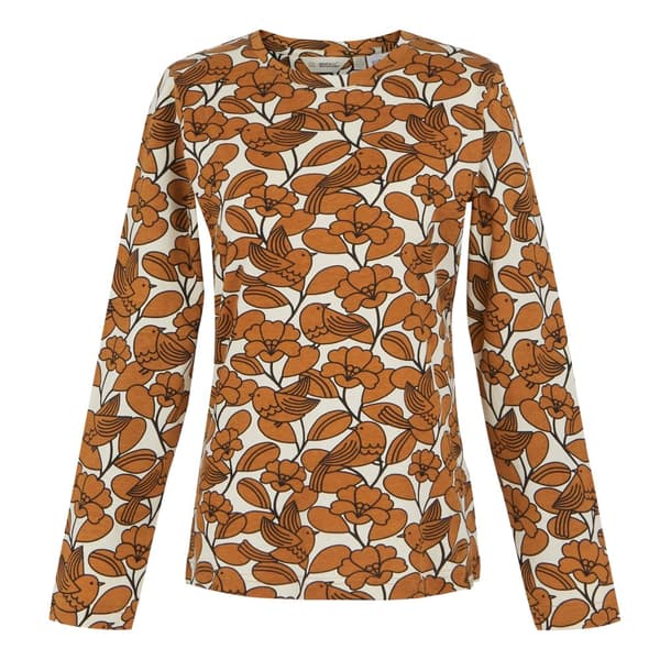 Regatta Womens/Ladies Orla Kiely Birdy Long-Sleeved Winter T-Shirt Brown 20 UK