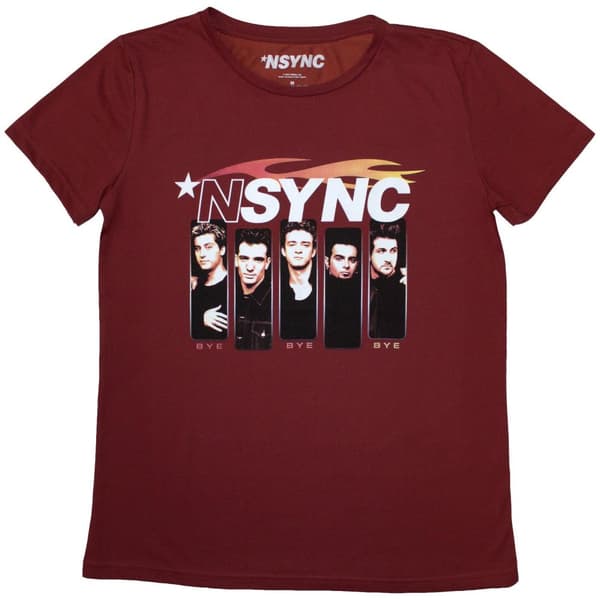 NSYNC Womens/Ladies Flame Logo T-Shirt Red S