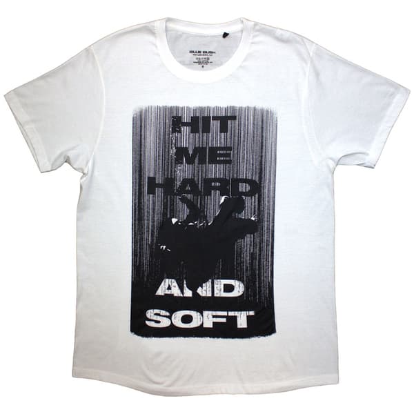 Billie Eilish Unisex Adult Hit Me Hard And Soft Falling Back Print T-Shirt White L