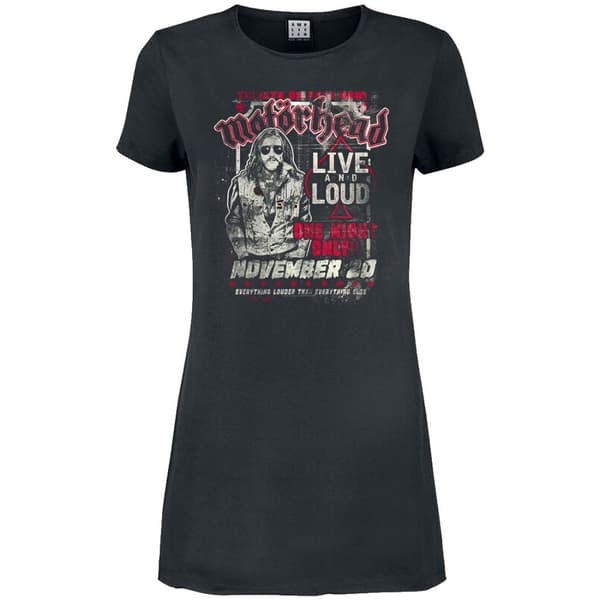 Amplified Womens/Ladies One Night Only Motorhead T-Shirt Dress