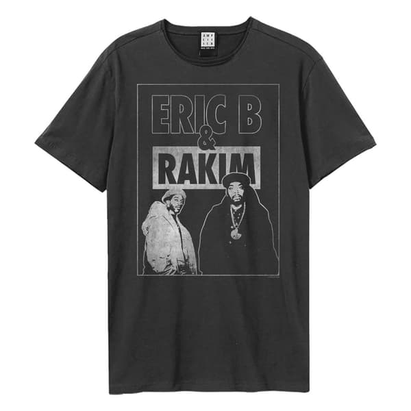 Amplified Unisex Adult Blackout Eric B. & Rakim T-Shirt Charcoal S
