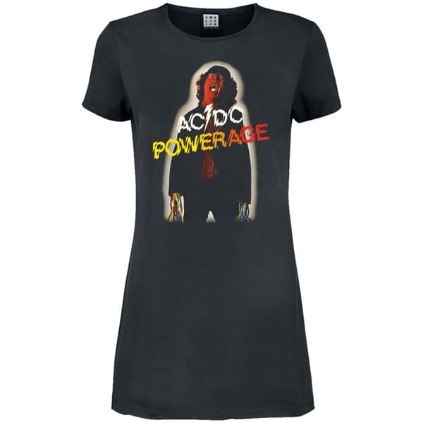 Amplified Womens/Ladies Powerage Album Cover AC/DC T-Shirt Dress