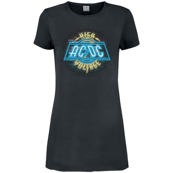 Amplified Womens/Ladies High Voltage Neon AC/DC T-Shirt Dress