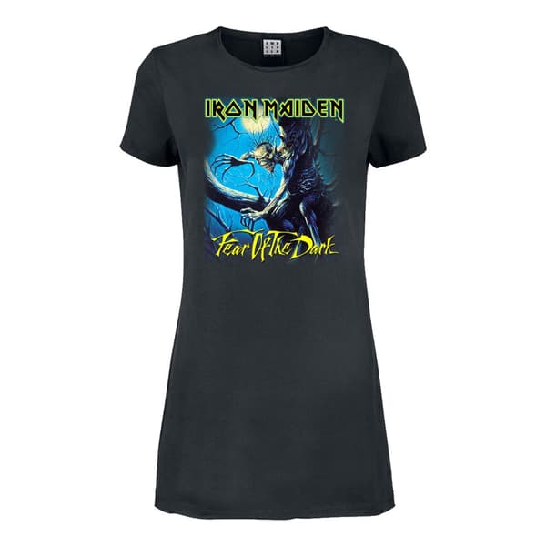 Amplified Womens/Ladies Fear Of The Dark Iron Maiden T-Shirt Dress