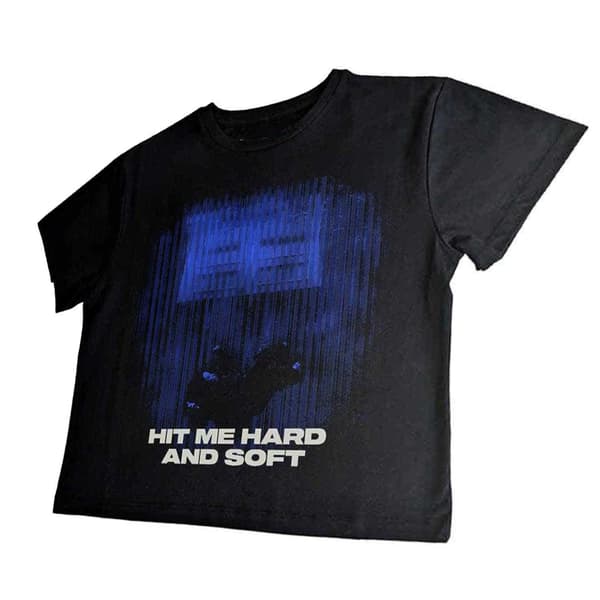Billie Eilish Womens/Ladies Hit Me Hard And Soft Lines Crop Top